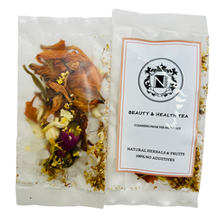 Plum. Dry Tangerine or Orange Peel, Chrysanthem, Hawthorn Semen Coicis, and Rock Sugar